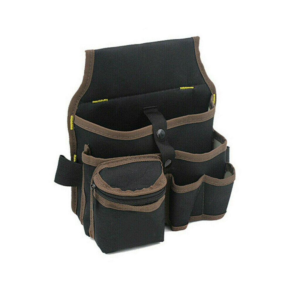 (Coffee) Multi Pocket Tool Belt Pouch Electricians Work Storage Bag Holder Organizer 762540174527