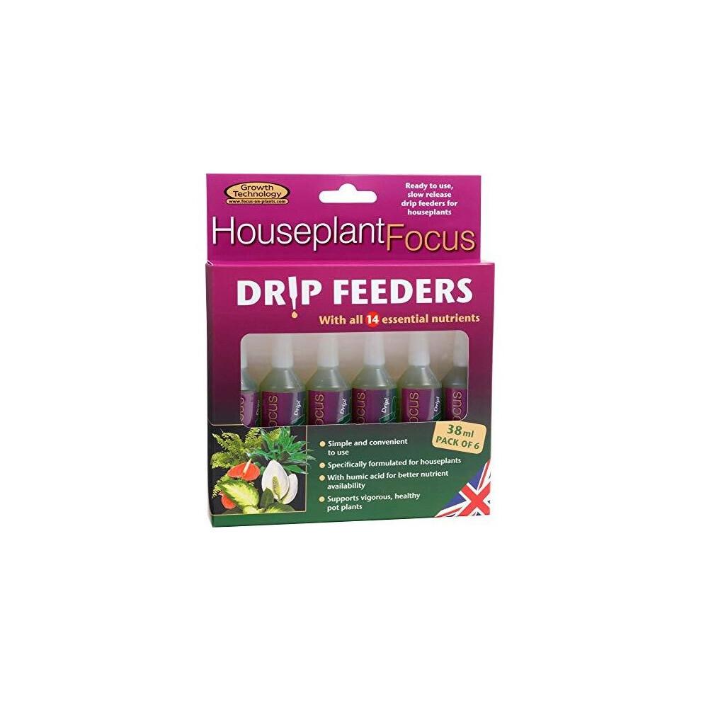 Growth Technology Houseplant Focus Drip Feeders Essential Nutrients 38ml x 6 pk - Image 6