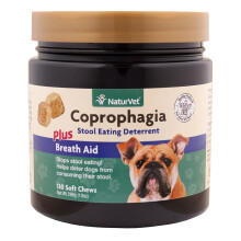 NaturVet, Coprophagia, Avföringsätande Deterrent + Andningshjälp, För Hundar, 130 mjuka Chews, 10 oz (286 g)