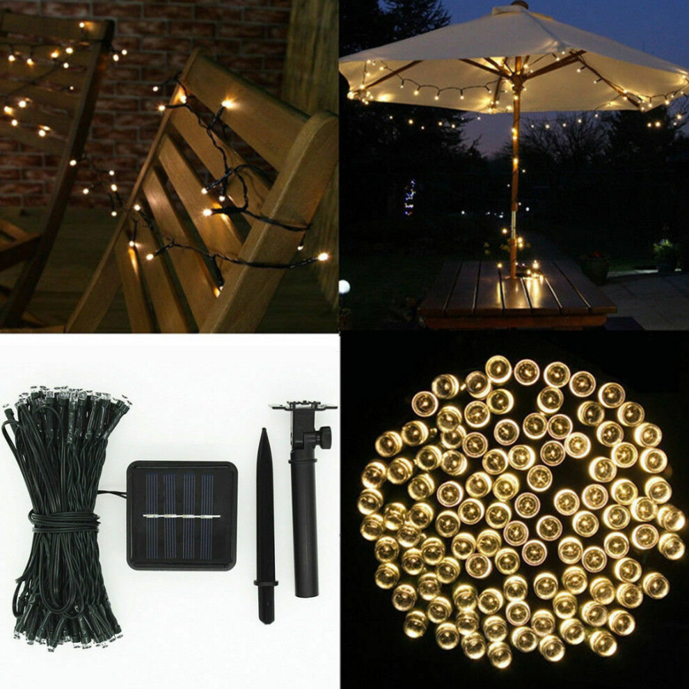 Ranpo 12M 100 Led Outdoor Solar Power Fairy String Lamp Light