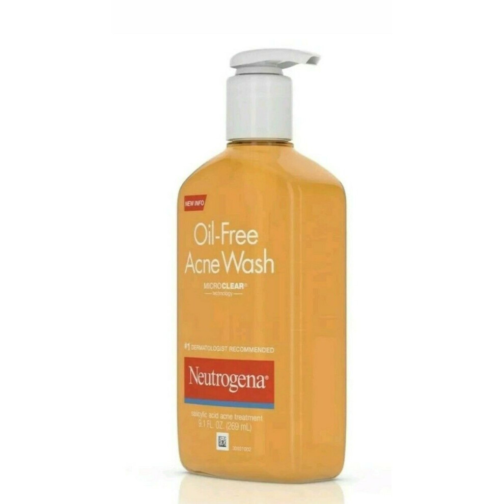 2x Neutrogena Oil-Free Face Wash Acne Fighting Facial Cleanser 2x177ml