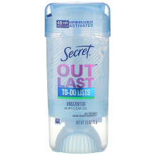 Secret, Outlast, Schweiß & Duft, Antitranspirant-Deodorant, Duftlos, 2,6 oz (73 g)