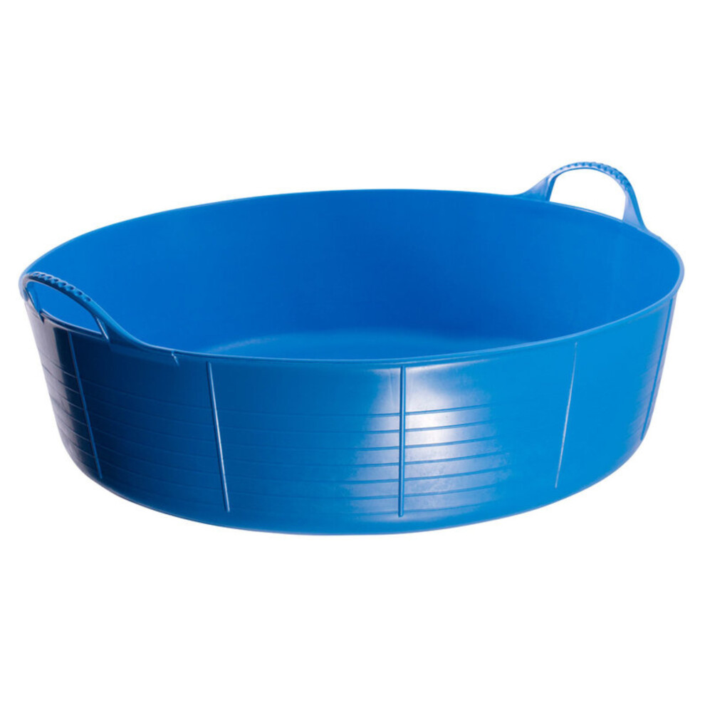 (Large, Blue) Gorilla Tubtrug Flexible Large Shallow - 35 L