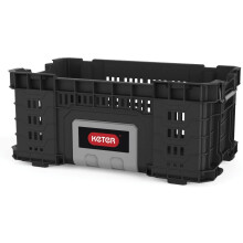 Keter DIY Tool Storage 22 Inch Organizer Durable Crate Black