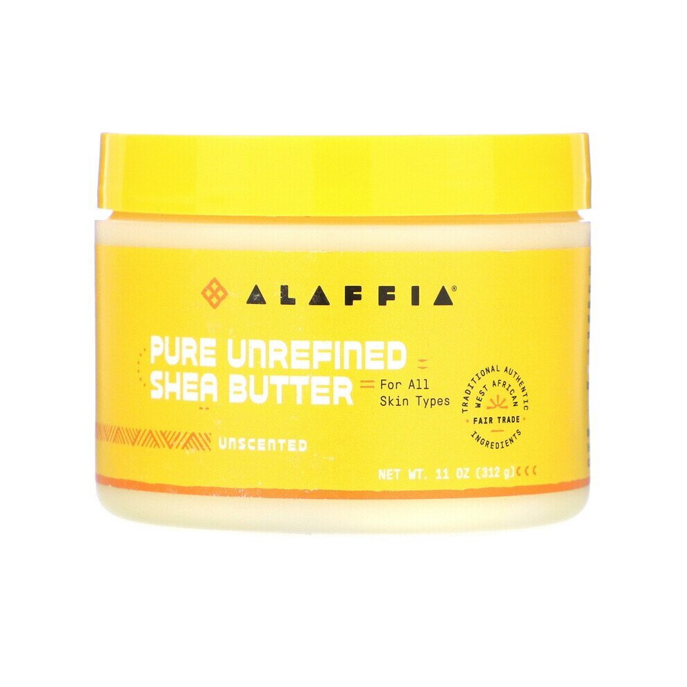 Photos - Cream / Lotion Alaffia , Pure Unrefined Shea Butter, Unscented, 11 oz  (312 g)