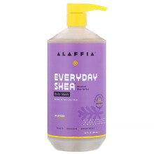 Alaffia, Elke Dag Shea, Body Wash, Normaal tot Zeer Droge Huid, Lavendel, 32 fl oz (946 ml)