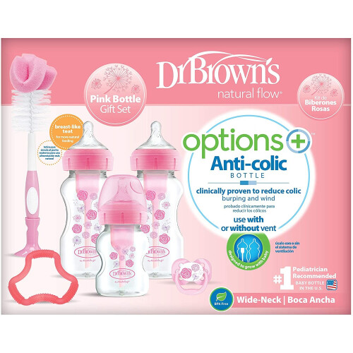 Dr Browns Options Gift Set, Pink 1