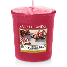 Yankee Candle Frosty Gingerbread Votive - 45g Sampler, 15h Burn Time, Code 1595564E