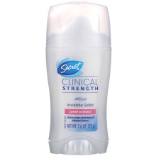 Secret, Clinical+ Stärke Antitranspirant/Deodorant, Unsichtbar Fest, Puder Schutz, 2,6 oz (73 g)