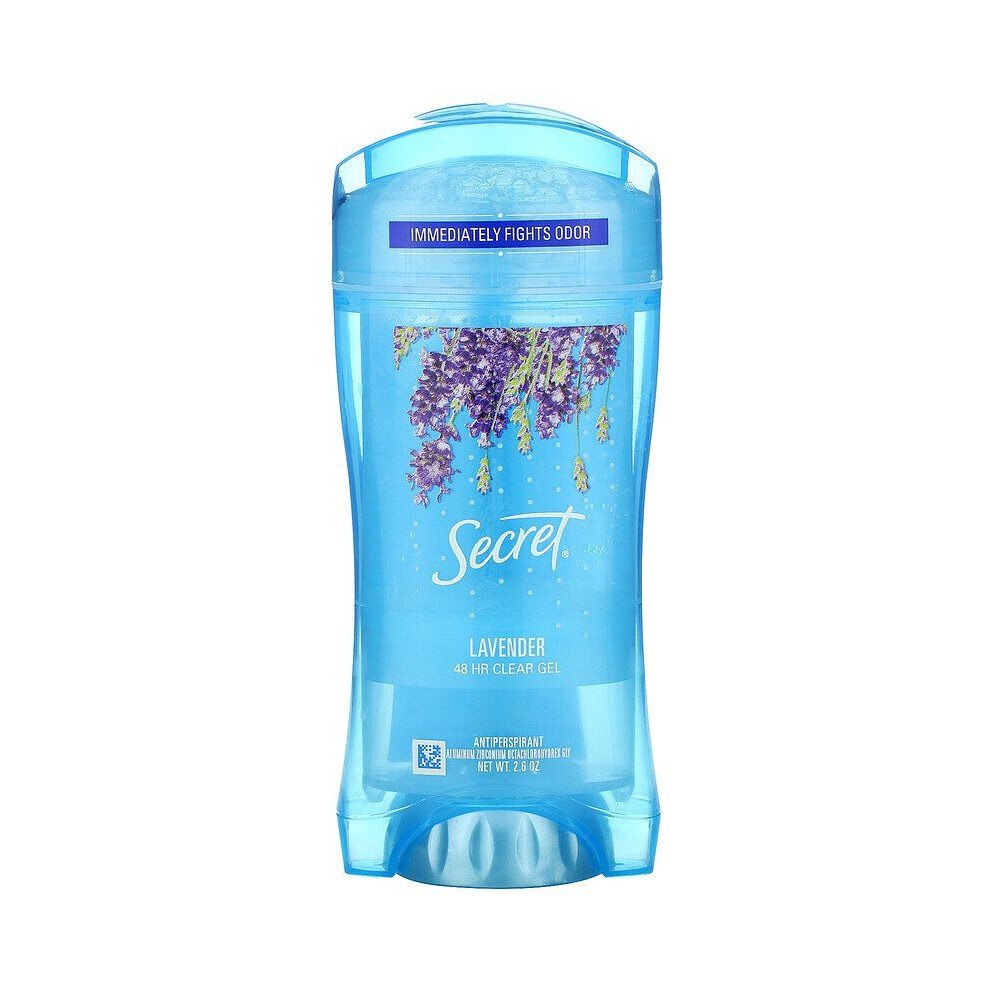 Secret, 48 Hr Clear Gel Deodorant, Lavender, 2.6 Oz