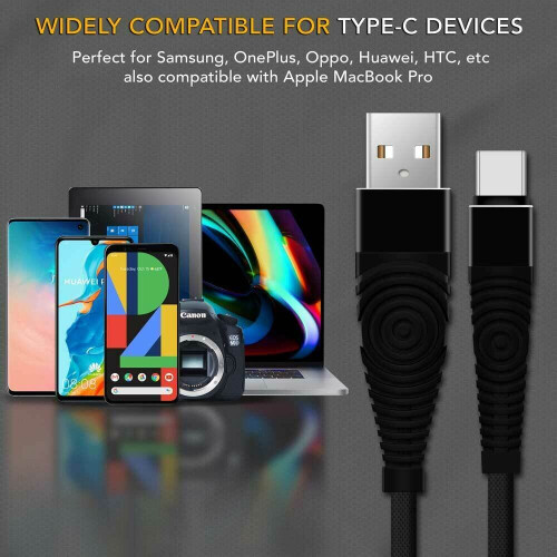 (15 CM, Black) Type-C USB Data & Fast Charging Cable for iPhone 16 and Samsung Galaxy New Series 1
