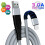 (3M, Grey) Strong Braided USB Fast Charging Charger Cable Quick Sync Data For iPhone 14 13 12 11 X 7 8 1