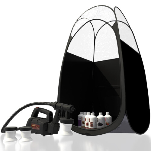 MaxiMist Lite Plus Spray Tanning System Kit with Suntana Trial - Black Tent