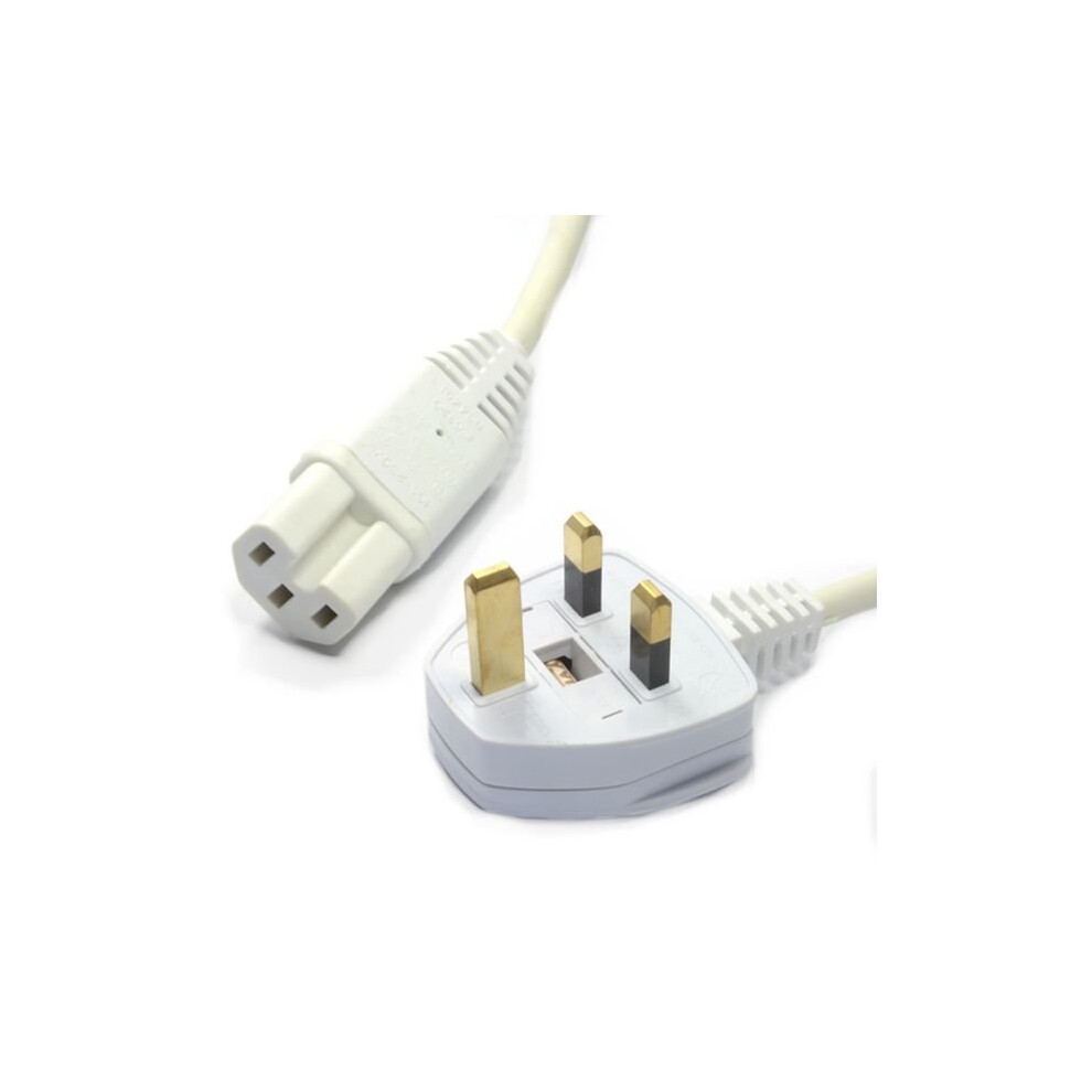 FDL 2M UK PLUG TO C15 HOT CONDITION"  IEC SOCKET - WHITE