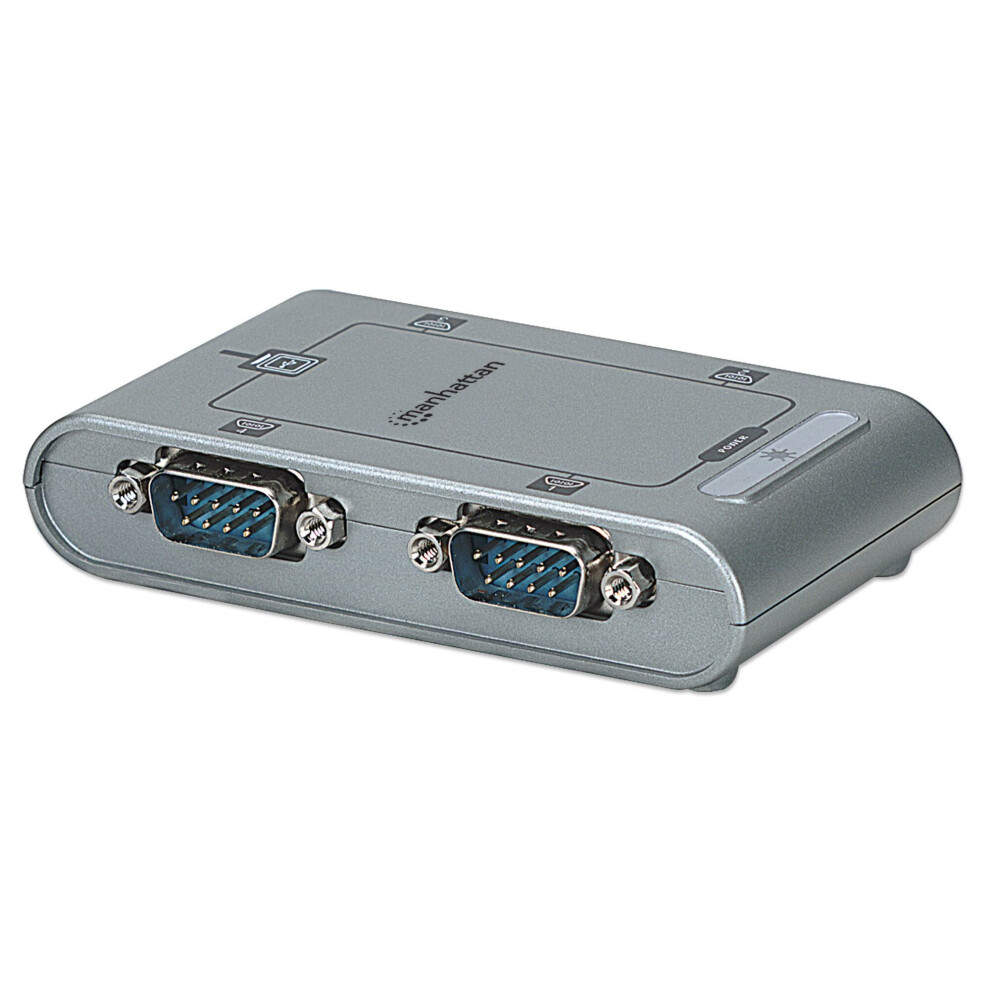 Manhattan USB-A to 4x Serial Port Converter, Male to Male,...