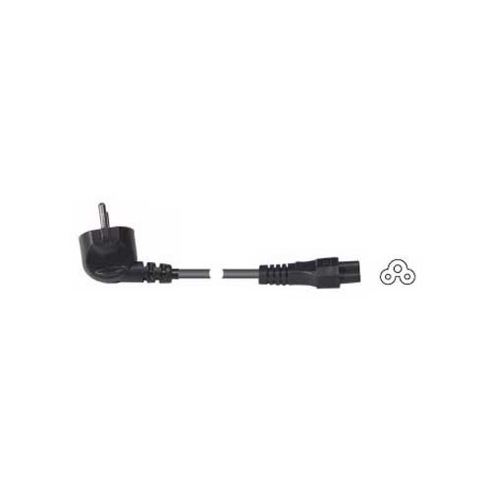 Fdl European Mains Plug To C5 Clover Leaf" Socket Cable" 2M