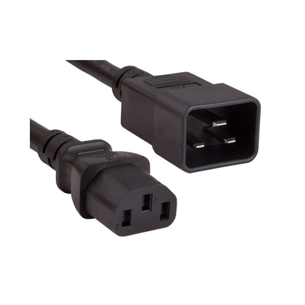 Fdl 2M Iec C20 Plug To Iec C13 Socket Mains Extension Cable 5055309624575