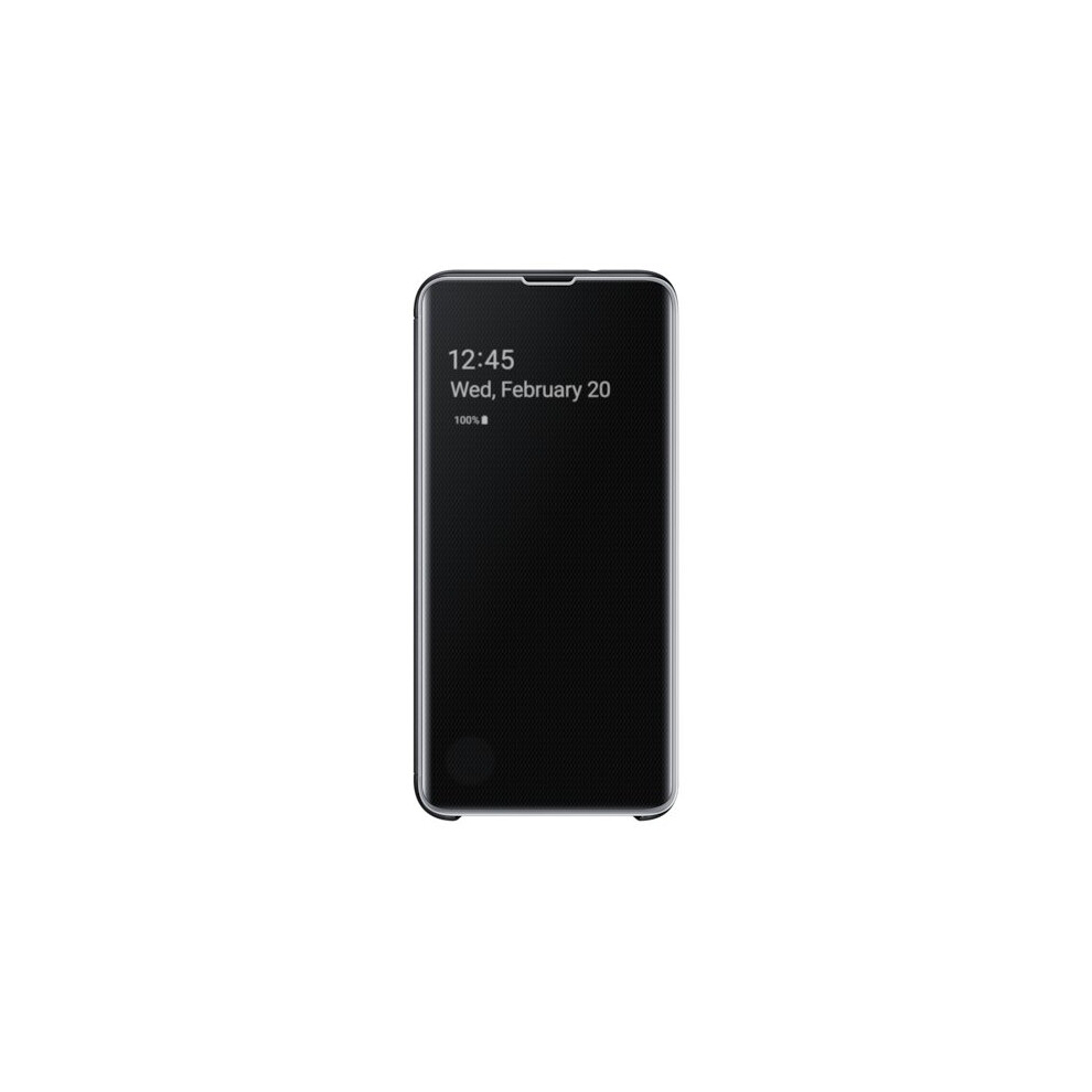 Official Samsung Galaxy S10e Clear View Case Cover - Black 8801643651374