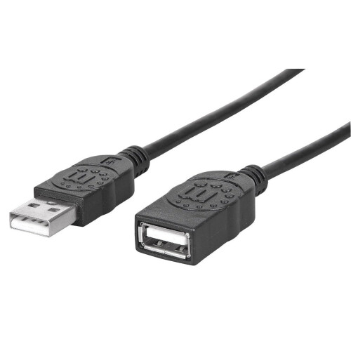 Manhattan USB-A to USB-A Extension Cable, 1m, Male to Female, 480...