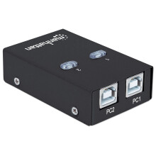Comutador USB - MANHATTAN - 162005 - 2 portas - 1,5m - Proteção contra sobrecargas