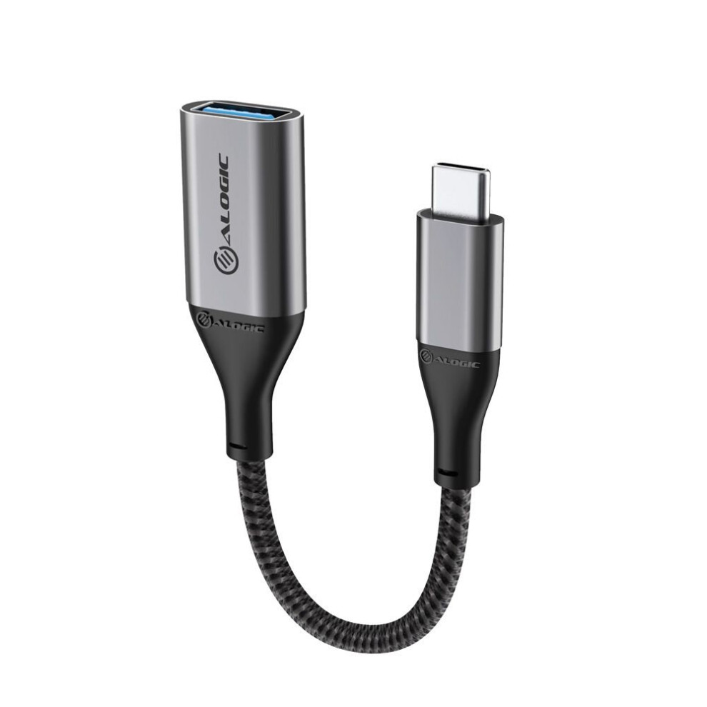 Alogic Grey Super Ultra Usb 3.1 Usb-C To Usb-A Adapter - 15Cm - Space - Image 2