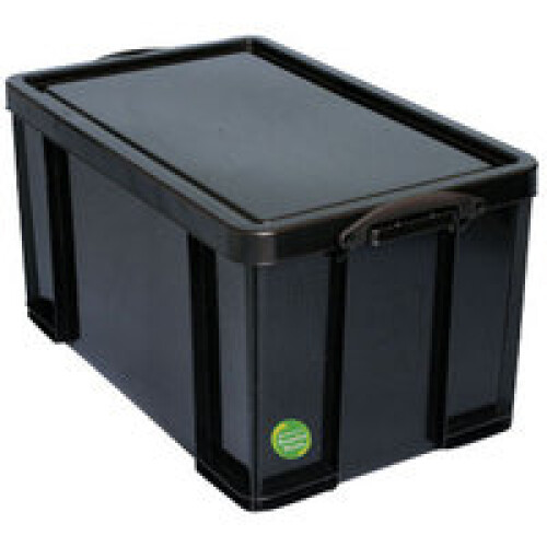 REALUSE REALLY USEFUL 84 LITRE RECYCLED BOX BLK