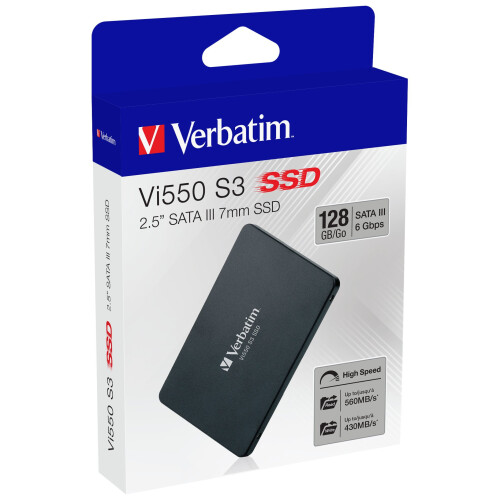 Verbatim Verbatim Vi550 Interne SSD - 128 GB - SATA III - Phison PS3111 Controller - 3D NAND Technologie