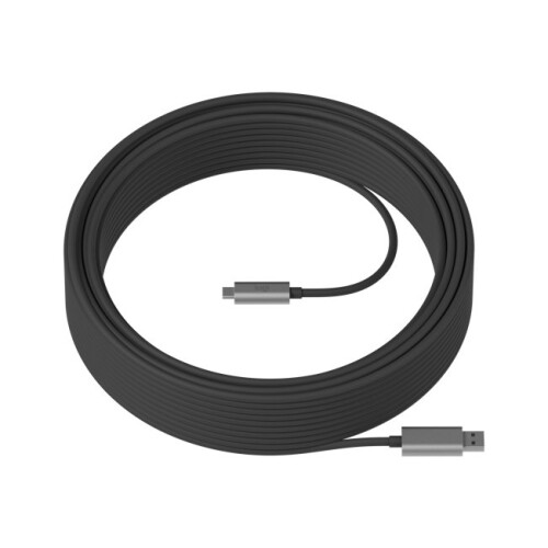 Logitech Câble USB - Logitech - Strong - 10 m - USB A - USB C - Noir
