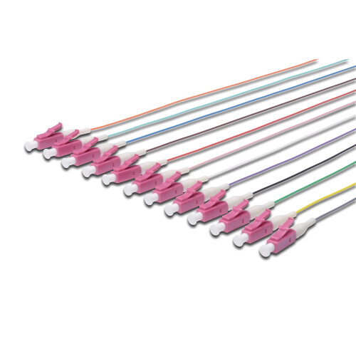 Pigtail Simplex - DIGITUS - 2 m - OM4 - 12 colori - Connettore LC