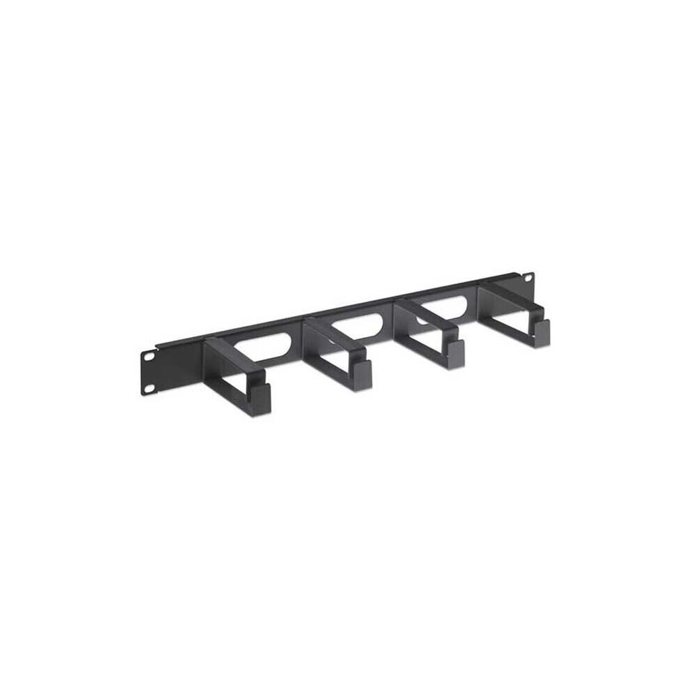 Fdl 4 Ring 1U 19 Inch Cable Manager With Holes - Black 5055309624568