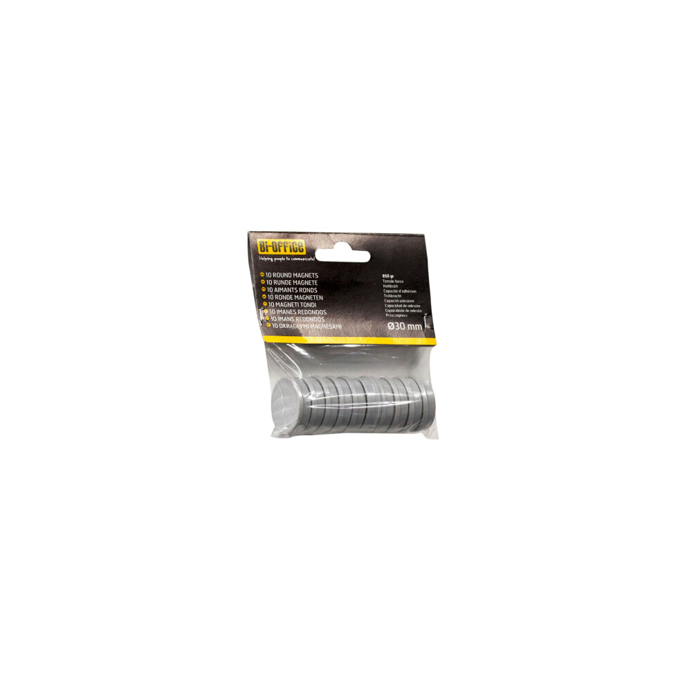 Bi-Office Round Magnets 30mm Assorted PK10