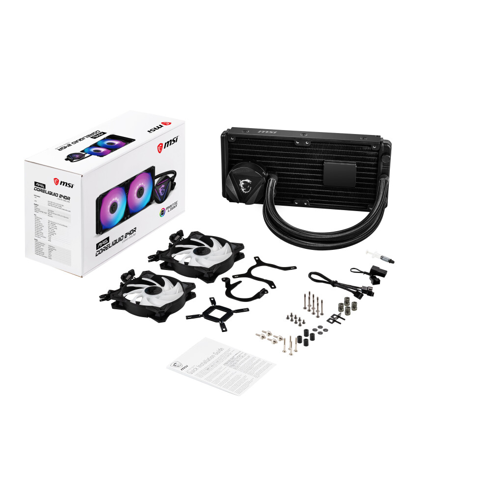 Msi Mag Coreliquid 240R Cpu Aio Cooler '240Mm Radiator, 2X 120Mm... 4719072697556