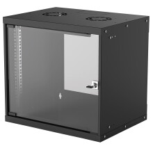 Armoire suspendue - Intellinet - 714174 - 9U - Acier galvanisé - Porte en verre trempé