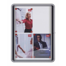 Bord voor Mededelingen - Magnetische Vergrendelbare Binnenvitrine Nobo Premium Plus, 8 x A4, Wit