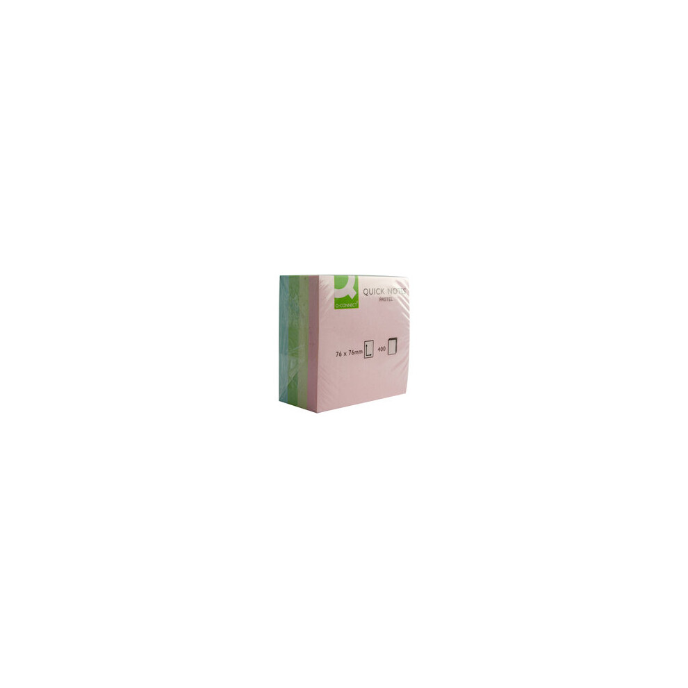 Q-Connect Q Connect Quick Note Cube 76X76mm Pastel Large
