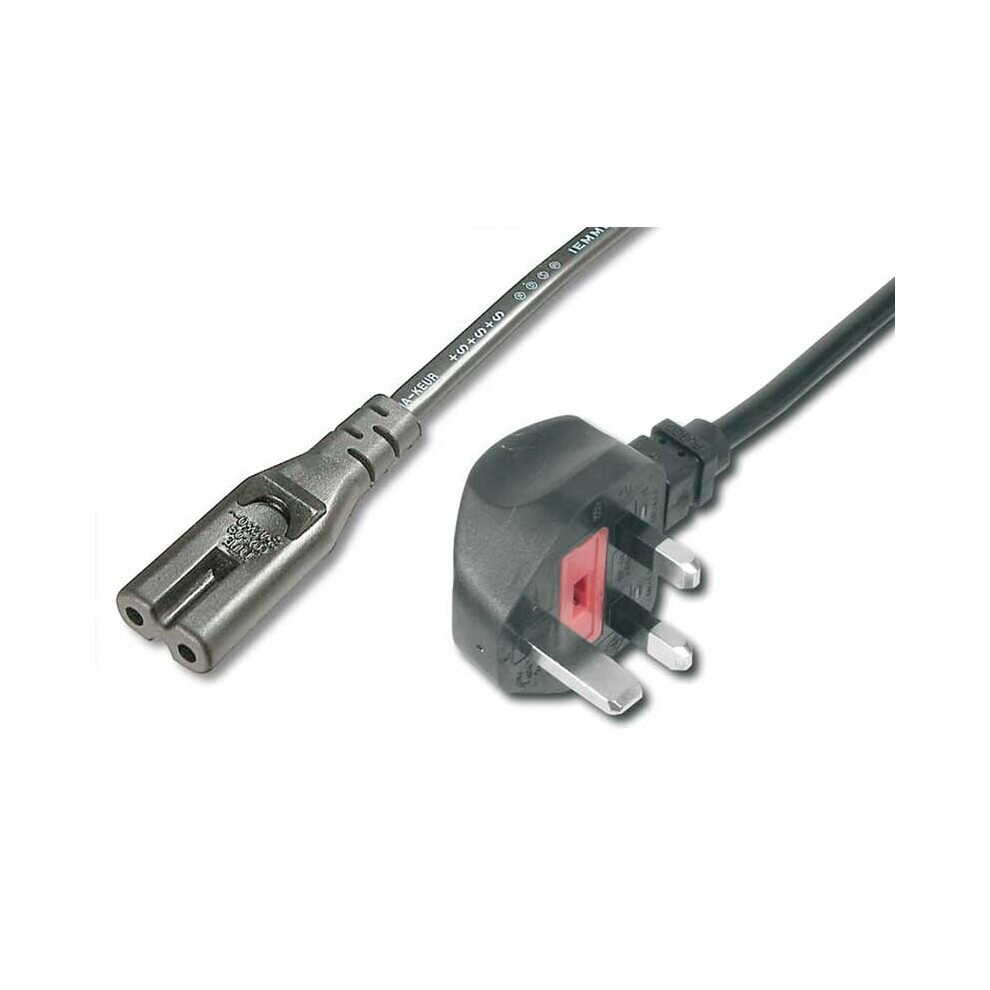 Fdl 3M Uk Mains Cable - 13A Uk Plug To C7 Figure 8" Socket" Black 5055309613616