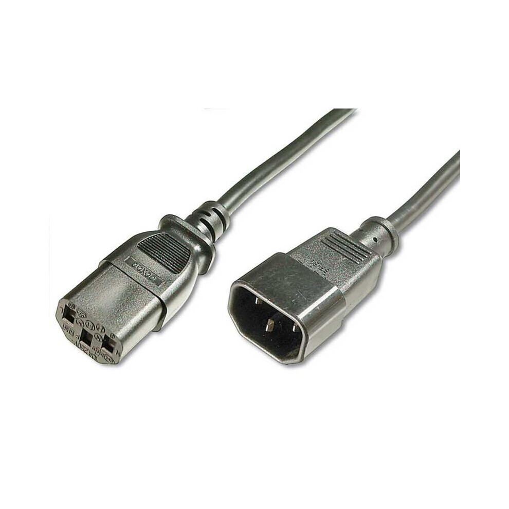 Fdl 2M Iec Mains Extension Cable - Iec C13 Socket To C14 Plug Black 5055309600852