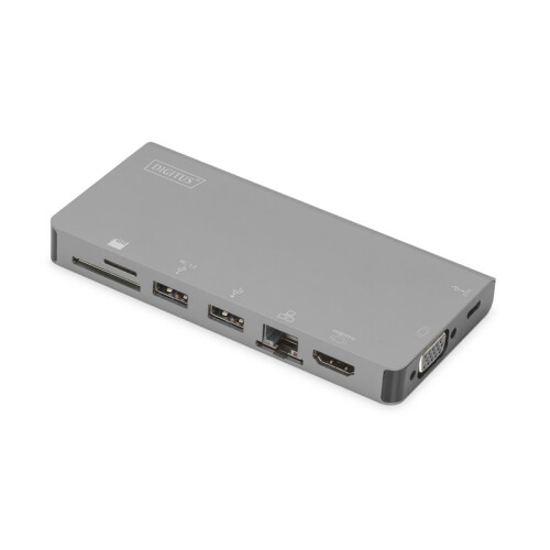 Digitus DA-70877 Dockingstation met USB 3.0 Type-C Grijs