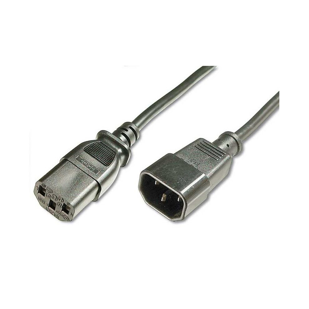 Fdl 3M Iec Mains Extension Cable - Iec C13 Socket To C14 Plug Black 5055309601651