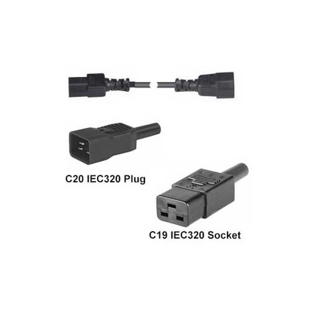 Fdl 5M Iec C20 Plug To Iec C19 Socket Power Extension Cable 5055309606922