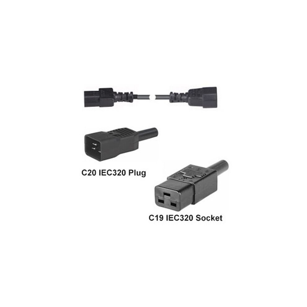 Fdl 2M Iec C20 Plug To Iec C19 Socket Power Extension Cable 5055309606915