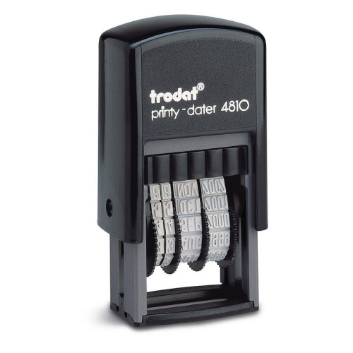 Trodat Printy 4810 Budget Mini Dater Stamp Self-Inking Black