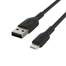 BELKIN - Kabel - 2M schwarzes geflochtenes USBA-Kabel