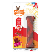 Nylabone Power Chew Textured Beef Jerky Flavor Petite Bone for Dogs