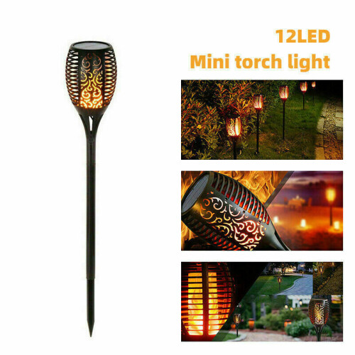 4-pack Flakkende flamme-stil hage-solcellelys | LED-utendørslys 2