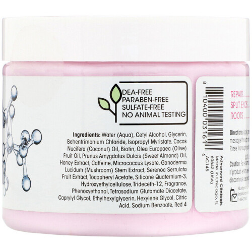 Advanced Clinicals, Βιωτικό, Ενισχυτική Μασαζέ για Μαλλιά, 12 fl oz (340 ml) 1