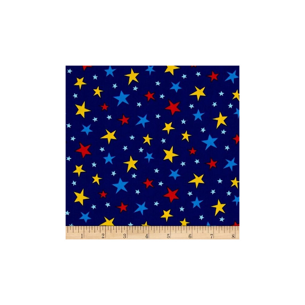 Fat Quarter Atomic Stars 100% Cotton Quilting Patchwork Sewing Fabric