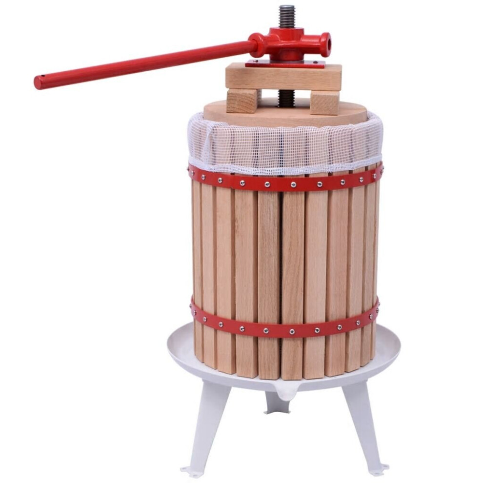 Vidaxl Fruit And Wine Press 18L Cider Apple Berry Juice Maker Beer Making Tool