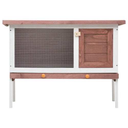 VidaXL vidaXL Kaninchenstall 1 Ebene Braun Holz 2