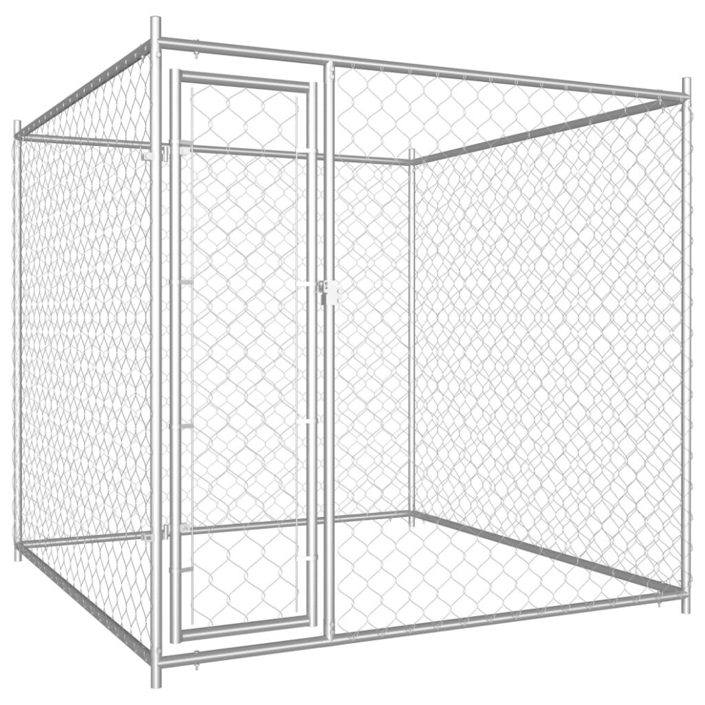 vidaXL Outdoor Dog Kennel Secure Sturdy Stable Pet Supplies Dog House Cage